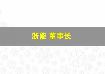 浙能 董事长